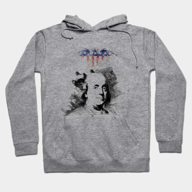 Benjamin Franklin Hoodie by vivalarevolucio